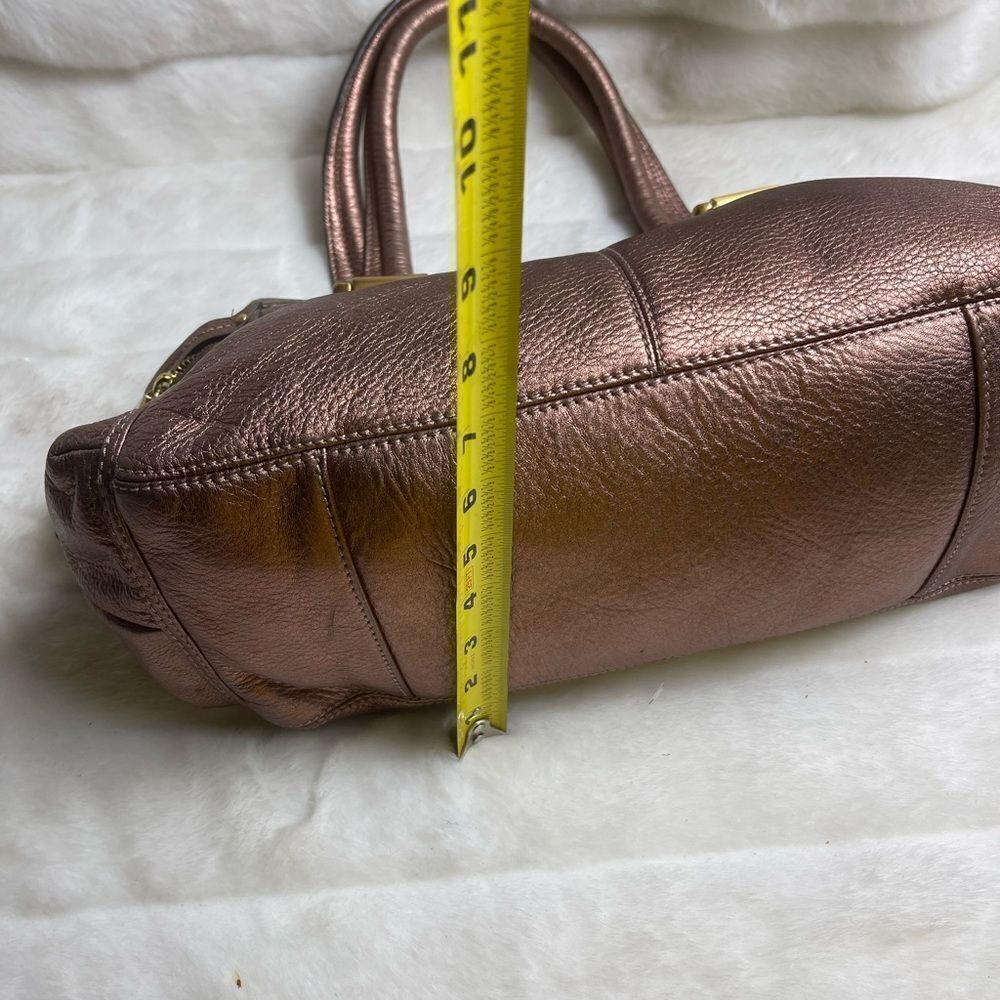 B. Makowsky Shimmering Bronze Shoulder Bag - Picture 12 of 13